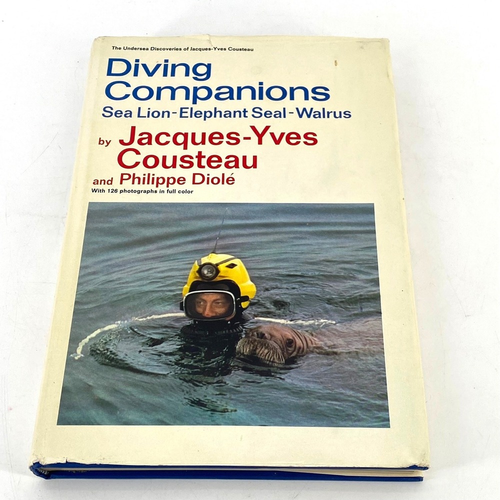 Diving Companions Jacques Cousteau Philippe Diole First Edition 1974 Hardcover